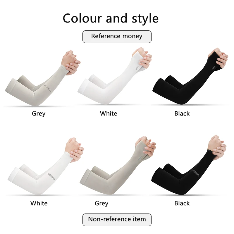 2pcs Arm Sleeves Summer Sun UV Protection Mens Sport Gloves Cover Cycling Warmers for Women | Спорт и развлечения