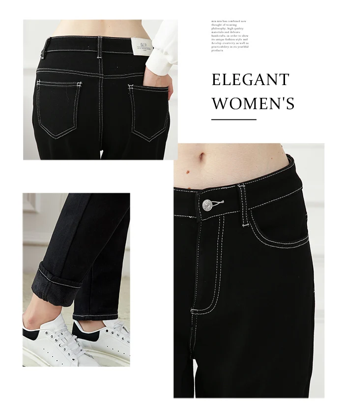 LEIJIJEANS, Новое поступление, Осенние повседневные стильные свободные женские джинсы-шаровары размера плюс со средней талией, длинные гибкие хлопковые джинсы 7150