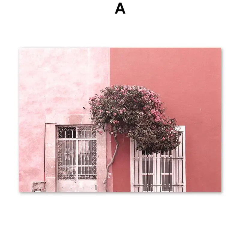 Landscape-Beach-Agave-Flower-House-Tree-Nordic-Posters-And-Prints-Wall-Art-Canvas-Painting-Wall-Pictures (3)