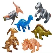 6 шт./лот надувные игрушки динозавры для девочек и мальчиков на день рождения Рождественская вечеринка Дети T-rex подарки открытый двор реквизит воздушные шарики в форме животных