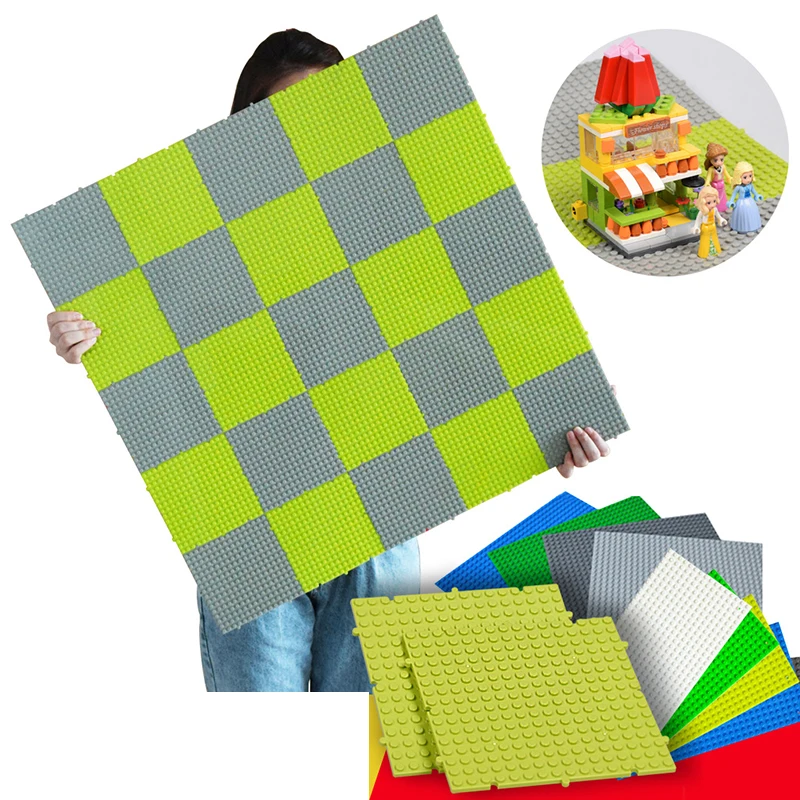 

Assemble Small Particle Building Block Baseboard Kids Collection Display DIY Scene Children Assembly Block Bricks Toy Base Gift
