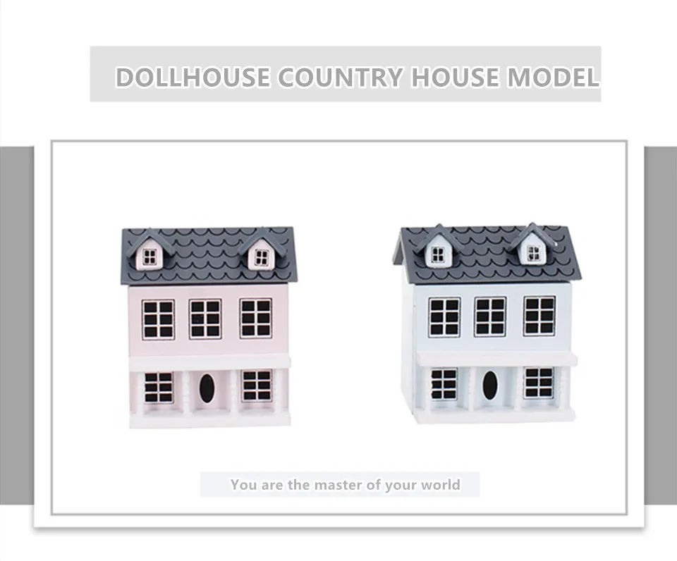 JO HOUSE Doll House Furniture Villa Toy 1:12 Dollhouse Miniature 3D Wooden Country House Model JO HOUSE Doll House Furniture Villa Toy 1:12 Dollhouse Miniature 3D Wooden Country House Model