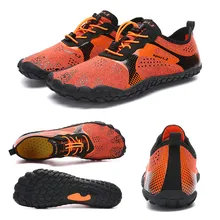 Мужская водонепроницаемая обувь для прогулок на открытом воздухе; дышащая быстросохнущая пляжная обувь с пятью пальцами