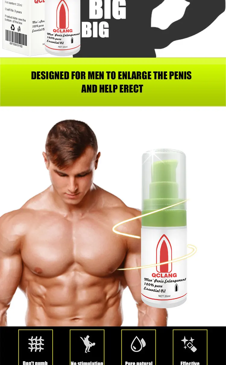 Men Herbal Enlargement Essential Oil Massage Cream Male Growth Penis Enlarger Big Dick Pills Increase Cock Bigger Essential