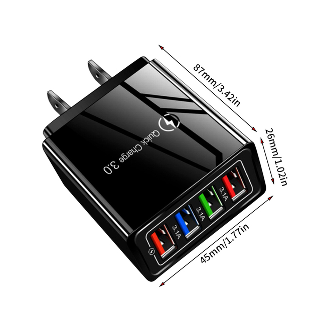 Charger 3.0 For iPhone Charger Wall Fast Charging For Samsung S10 S9 S8 Plug Xiaomi Mi Huawei Mobile Phone Chargers Adapter