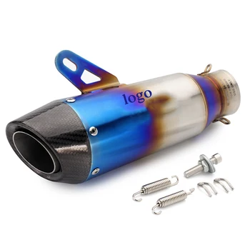 

Motorcycle exhaust pipe refitting Z1000 mt07 R6 tail carbon fiber exhaust pipe semi blue exhaust pipe
