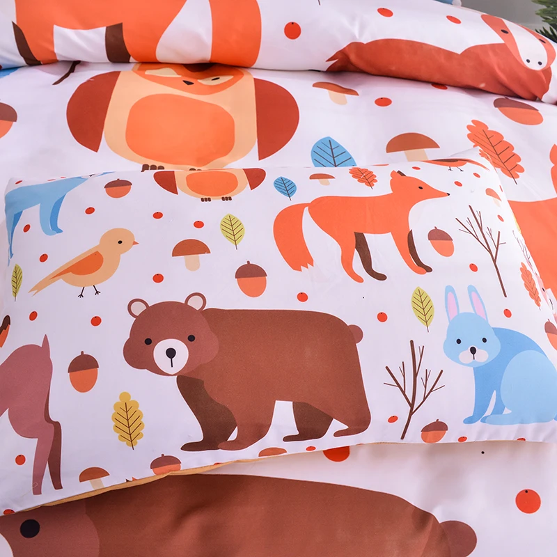 3D мультфильм печати постельный комплект для детей Детская кровать пододеяльник одеяло крышка Стёганое одеяло один/Твин/Полный/королева/король/двойной размер