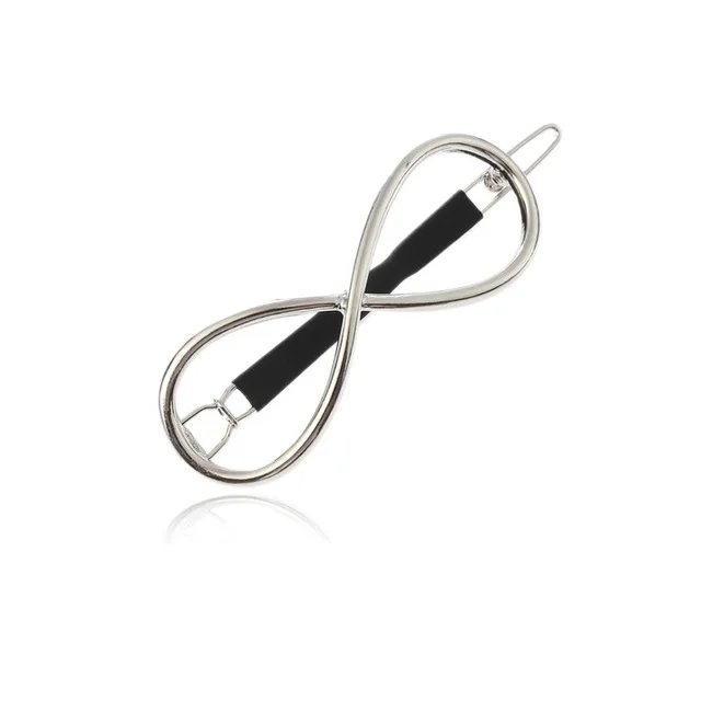 Silver Black 1 шт. Модные женские заколки для волос для девочек, заколки для волос с пентаграммой, тонкие заколки для волос, украшения для волос, Подарочные ювелирные аксессуары - Окраска металла: Silver Black