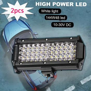 

On Selling High Temperature Resistance 6.5 Inch 144w Car Light Bar For4x4 Truck Atv Driving 12v 24v White 2pcs Car Light #BL4