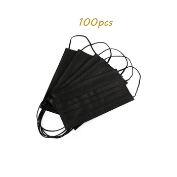 

100PCS High Quality Non Woven Disposable Face Mask 3 Layers Anti-Dust Face Masks Ear loop Mouth Mask In stock! Fast Delivery!