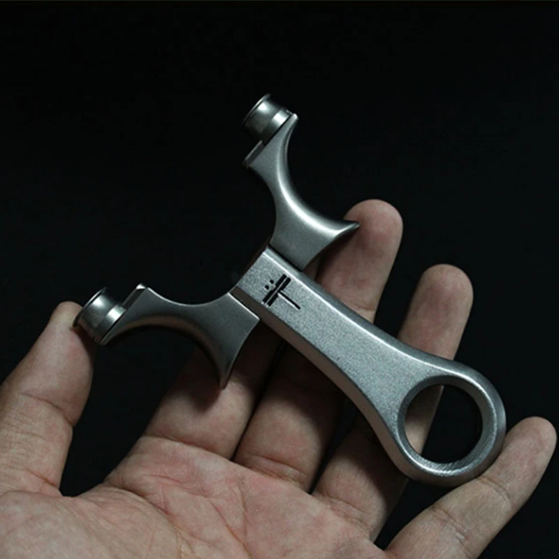 Precision TC21 Titanium Alloy Slingshot Catapult with Flat Rubber Band Powerful Hunting Shooting Sling shot Adjustable Bow Head | Спорт и