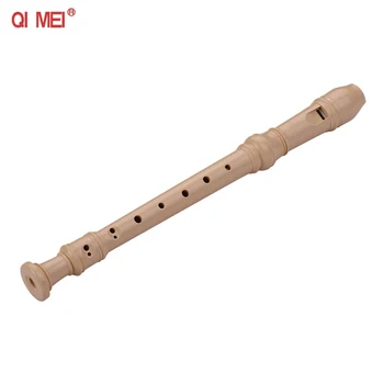 QIMEI QM8A-4B styl barokowy palcowanie 8 otworów sopran Descant Recorder ABS flet przenośny smycz palec tanie i dobre opinie 