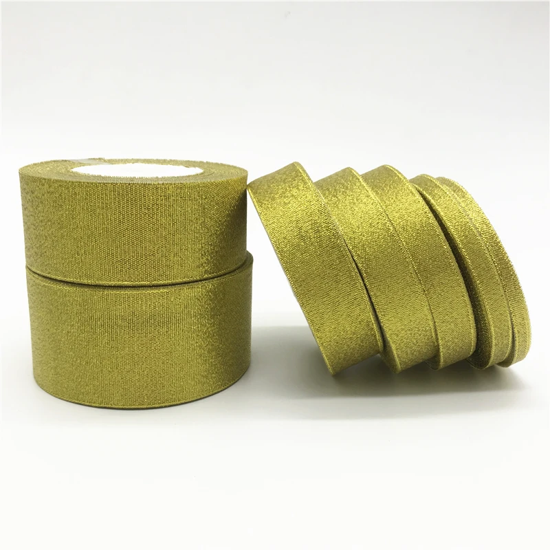 6MM-50MM 25yards/Roll Gold/Silver Silk Satin Ribbon For Handmade Bow Craft Wedding Christmas Decoration DIY Card Gift Wrapping