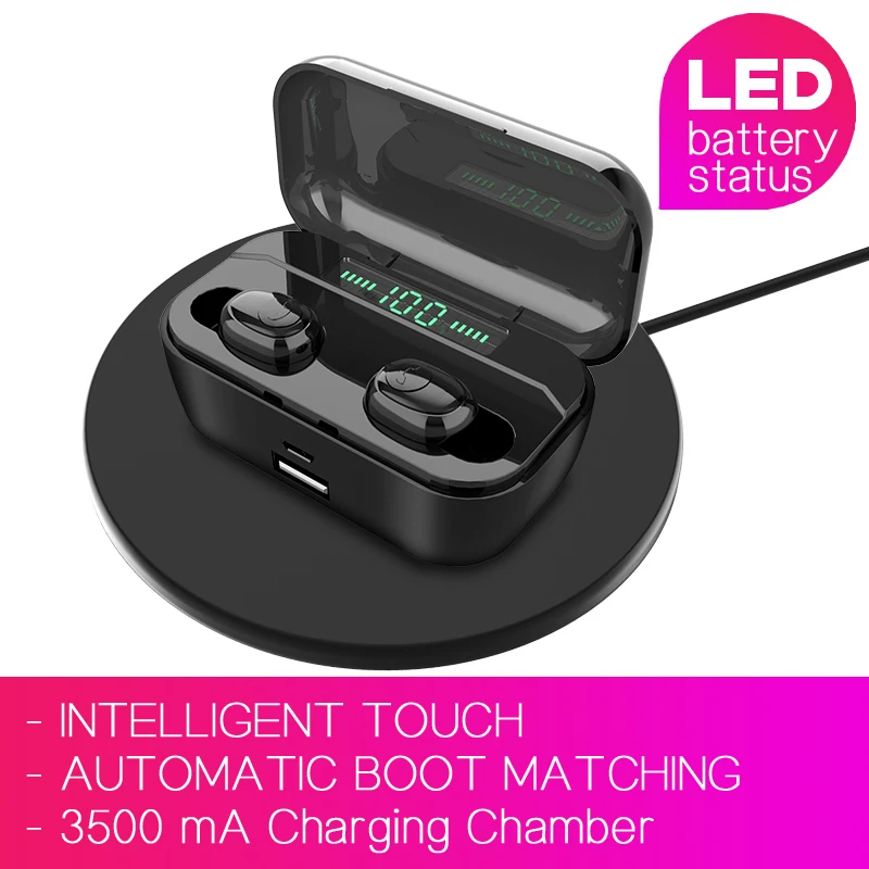 

Bluetooth Earphone 8D Stereo Sport Wireless Earbuds headset Mini TWS G6S Earphones Waterproof Headphone with 3500mAh Power