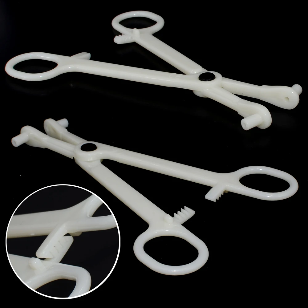 Acrylic Body Piercing Sterilized by EO Gas Forceps Clamp Plier Ear Lip Navel Nose Round Open Closing Septum Profession Tool 1PC ear piercing tool,body piercing forceps,piercing tool