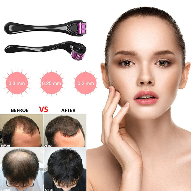 Ролик для массажа лица DRS 540 Derma ролик микро титановые иглы Уход за кожей телом