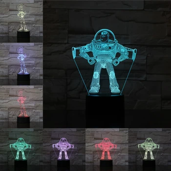 

Kids Toy 3D Illusion LED Lamp Colourful Touch Night Light Desk Lamp Buzz Lightyear Cartoon Anime Toys for Kid Free Drop Shipping