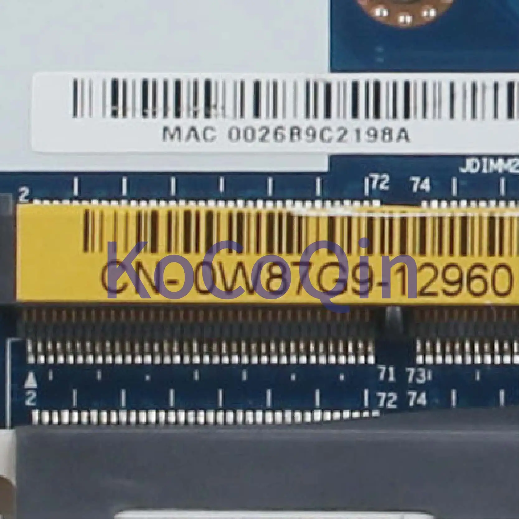  KoCoQin Laptop motherboard For DELL Studio 1749 Mainboard CN-0W87G9 0W87G9 NAT02 LA-5155P 216-07720