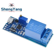 1 pièces ShengYang 5V-30V relais de retard Module de minuterie déclencheur interrupteur de retard Micro USB Module de relais réglable de puissance