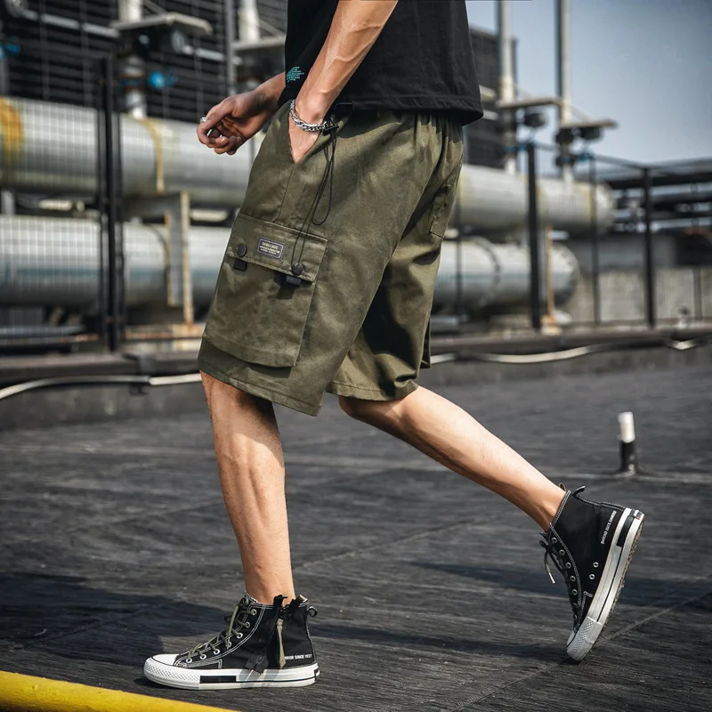 

Summer Handsome Cargo Shorts Men 's Young Students Straight -Cut Casual Pants Korean Version of the Loose