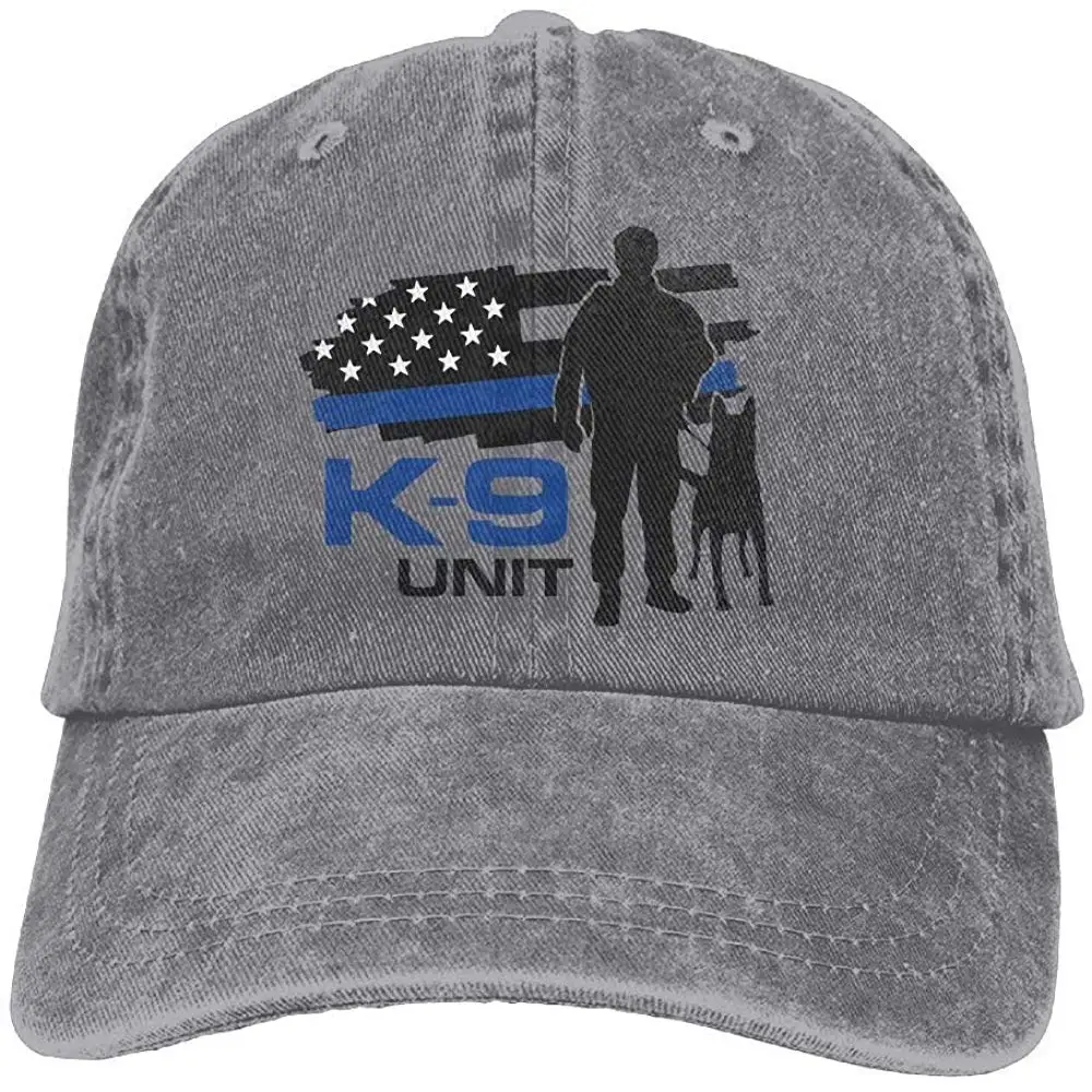 K-9 блок полицейской собаки-Malinois папа шляпа Регулируемая Джинсовая Шляпа Классическая бейсболка