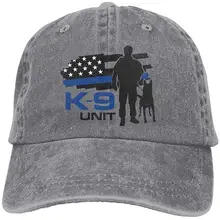K-9 блок полицейской собаки-Malinois папа шляпа Регулируемая Джинсовая Шляпа Классическая бейсболка