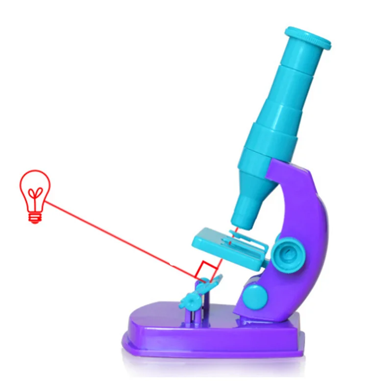 Kids Microscope 150X Children Educational Microscope Plastic Home Science DIY Microscope Early Learning For Beginners Child Gift