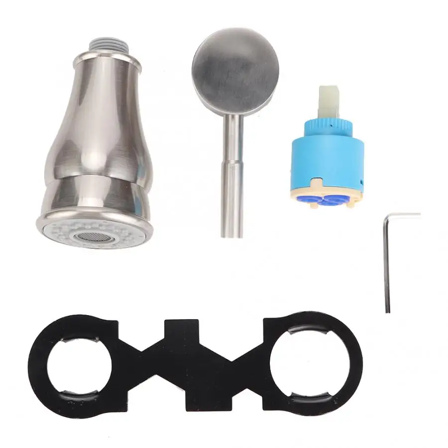 Выдвижной кухонный кран с двумя носиками, набор инструментов для ремонта, аксессуары для ванной комнаты