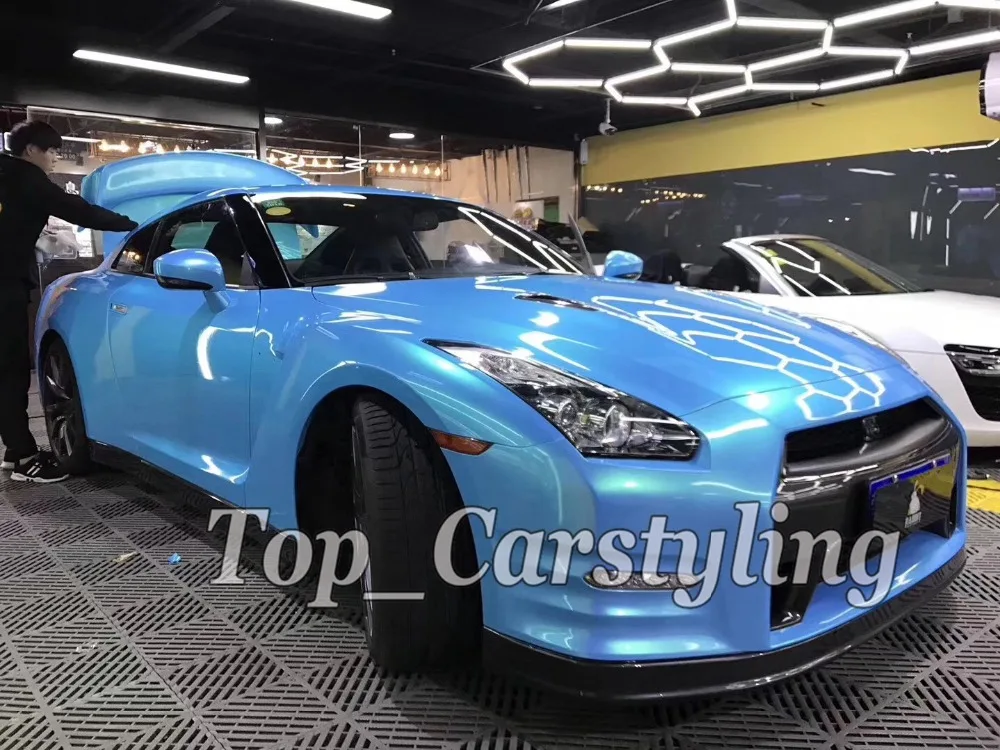 coral blue gloss magic kmpf 3m car wrap vinyl sticker foil covering  (2)