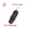 6.5mm 5.5X 2.1mm 2.5mm 3.5mm 1.35mm DC Power Adapter Connectors female to male female PC tablet power Charger adaptor jack plug ► Photo 2/6