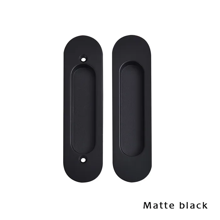 C-Matte black Встроенная ручка раздвижной двери из цинкового сплава бронзовая утопленная ручка пара Скрытая ручка - Цвет: C-Matte black