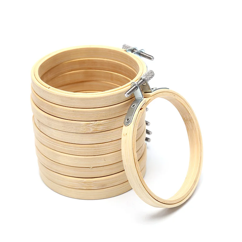 10pcs/set 8cm/10cm Optional DIY Cross Stitch Embroidery Circle Bamboo Hoop  Cross Hoop Ring Support Wooden Needle Craft Tools - AliExpress