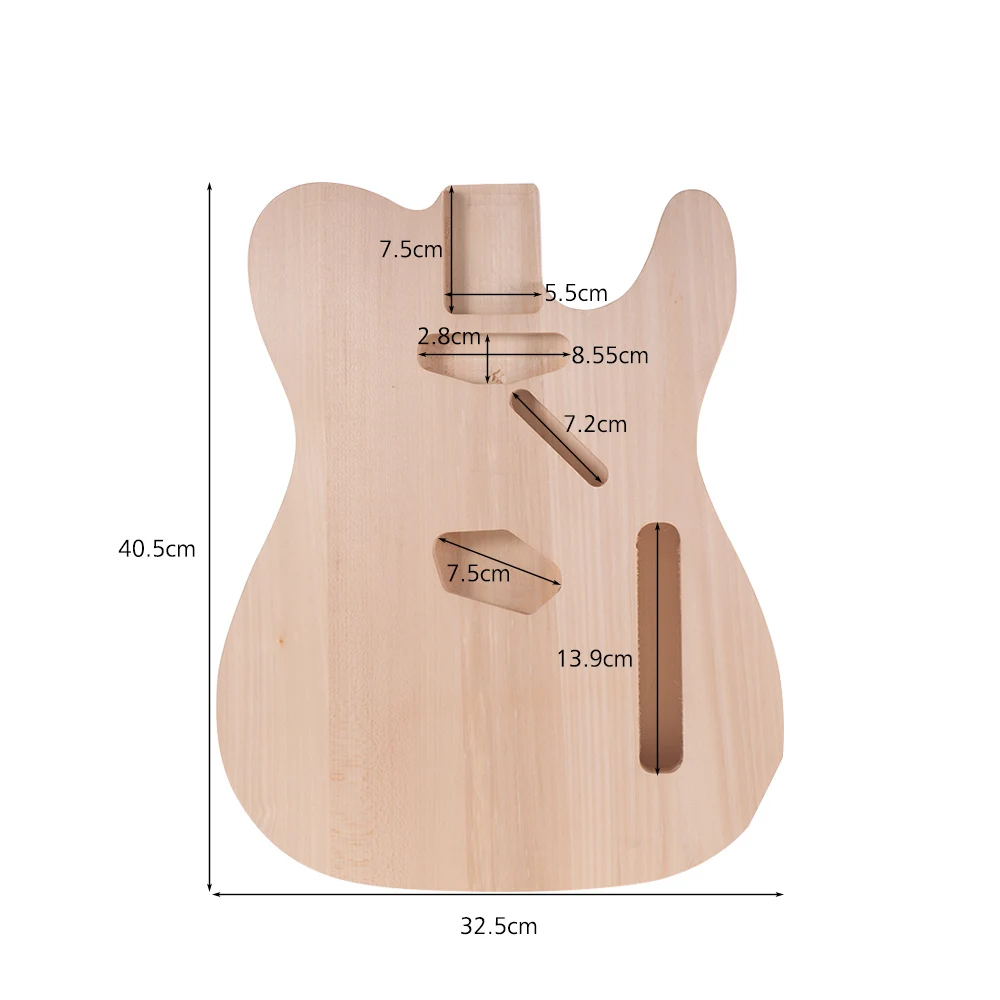 Muslady TL-01T DIY электрогитара корпус липа материал необработанные гитарные тела пользовательский корпус гитары Части