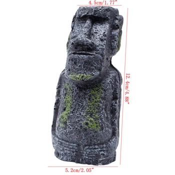 

Easter Island Mini Statue Accessory Pipe Fish Tank Aquarium Decoration Ornament 50JD