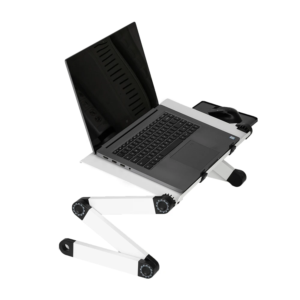 

48 x 26cm Portable Home Use Assembled Folding Table Standing Desk White Adjustable Computer Desk (12.2 x 8.5 x 2.7)cm
