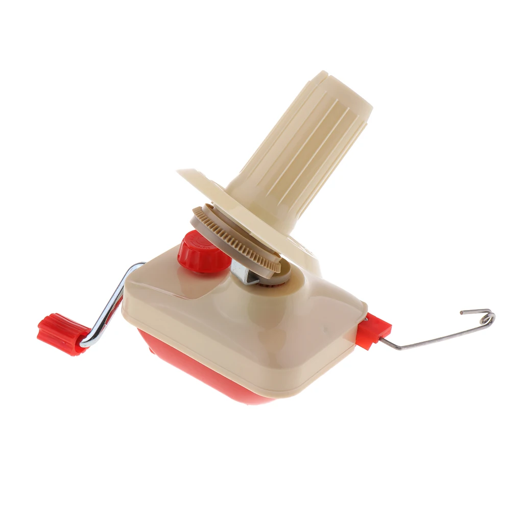 Bobbin Yarn Winder Table Clasp, Hand Operated Wool Fiber String Winder Holder for Knitting Crocheting Tools Accessories