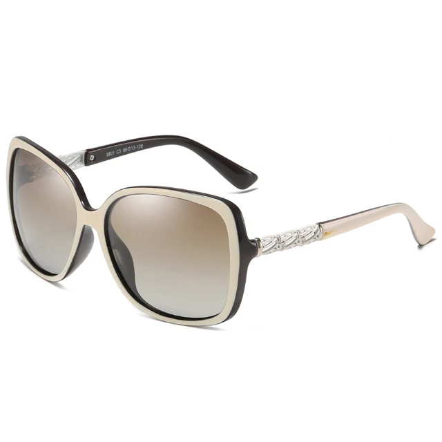 YXYS Fashion Polarized Sunglasses Brand Women's High Quality Butterfly Frame Sun Glasses Women UV400 oculos de sol Eyewear 8801 chocolate-brown