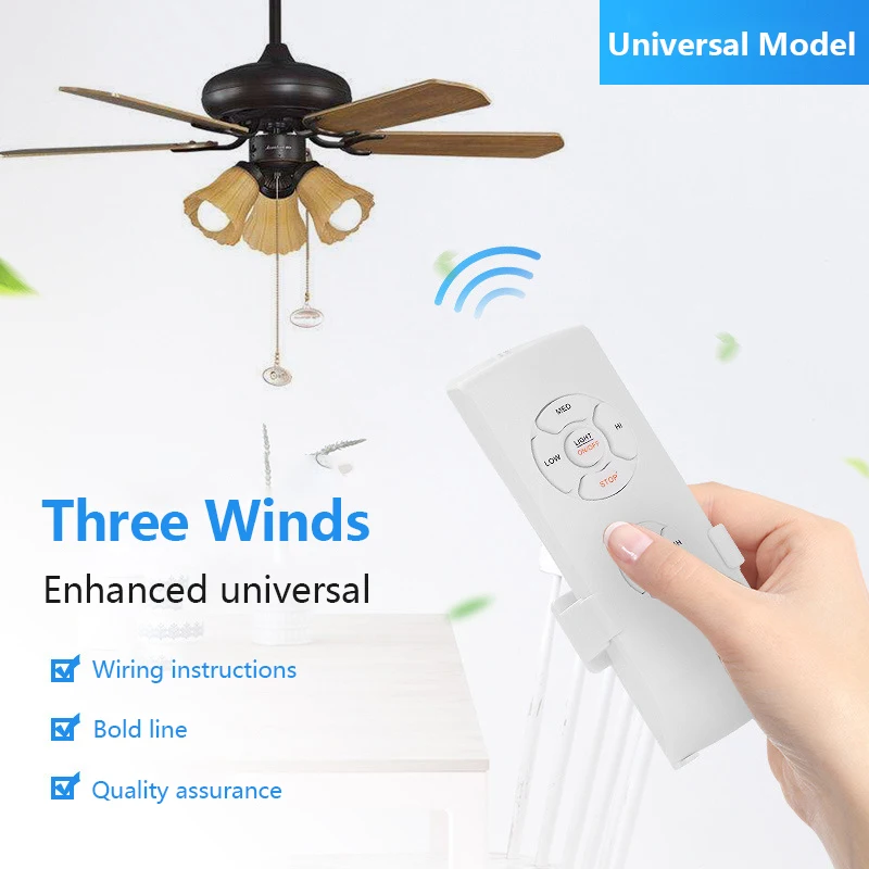 trasmettitore e Ricevitore Sinnper Kit Universale per Ventilatore da soffitto 110v 110-220 V con Telecomando Wireless