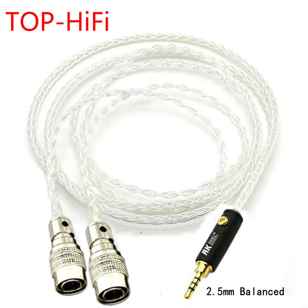 

TOP-HiFi Handmade 2.5/3.5/4.4/6.35mm/4pin Xlr Balanced Headphone Upgrade Cable For Mr Speakers Ether Alpha Dog Prime