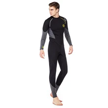 2021 new 3MM wetsuit men's thick warm snorkeling one-piece long-sleeved jellyfish suit cold winter swimsuit