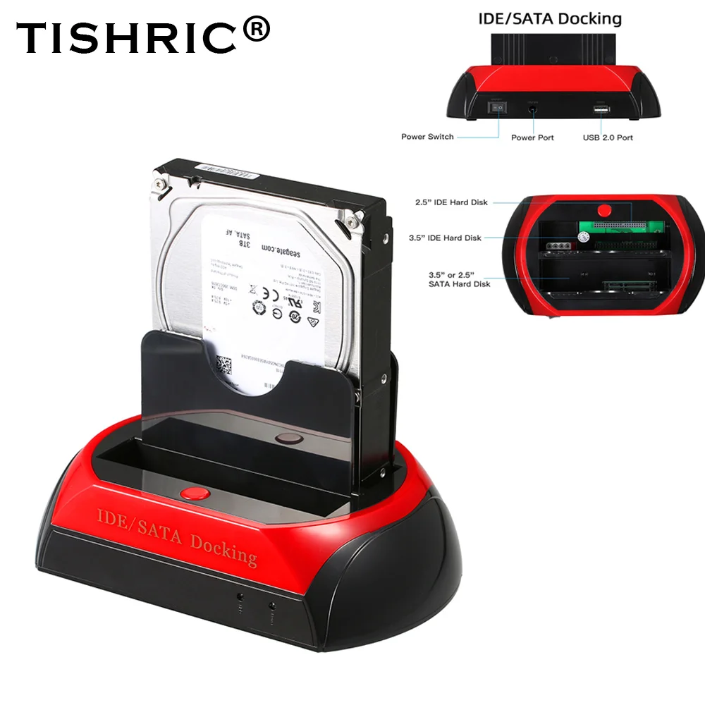 Pаспродажа TISHRIC ВСЕ В ОДНОМ HDD док станция док станция HD двойной SATA IDE к Usb 2,0 2,5 3,5 внешний жесткий диск ридер корпус HD коробка