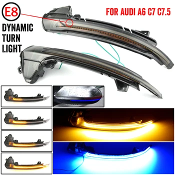 

2 pieces LED Dynamic Turn Signal Light For Audi A6 C7 C7.5 RS6 S6 4G 2012-2018 Car Side Wing Rearview Mirror Blinker Indicator