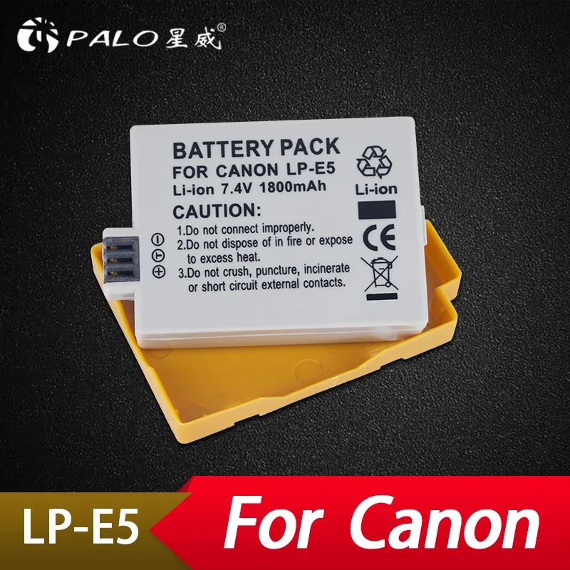 Palo 1x bateria LPE5 LP-E5 LP E5 батарея+ двойное зарядное устройство для Canon 450D 500D 1000D Kiss X2 X3 F Rebel XSi Xli XS