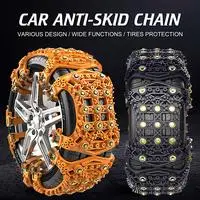 1/2PCS Snow Chains Car Tire Anti-skid Winter Road Safety Snow Chain Emergency Mud Sand Tire Chain Straps For Car Truck RV
