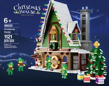 2020 novo elf clube casa neve inverno casa santa árvore transporte castelo amigos blocos de construção crianças brinquedos natal presentes