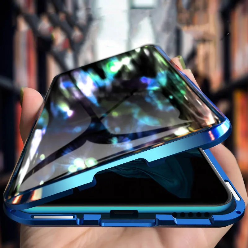 Магнитный металлический чехол-бампер для Xiaomi mi 9 lite задняя крышка из закаленного