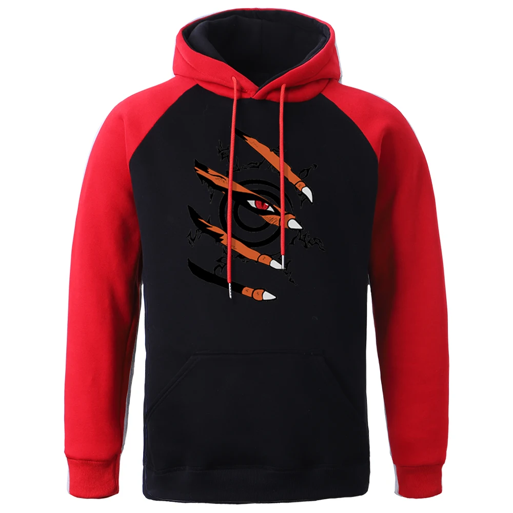 

Kurama Printing Mens Sweatshirt Harajuku Japanese Anime Naruto Hoodie Sweatshirts Autumn Fleece Hoodies Raglan Warm Tracksuit