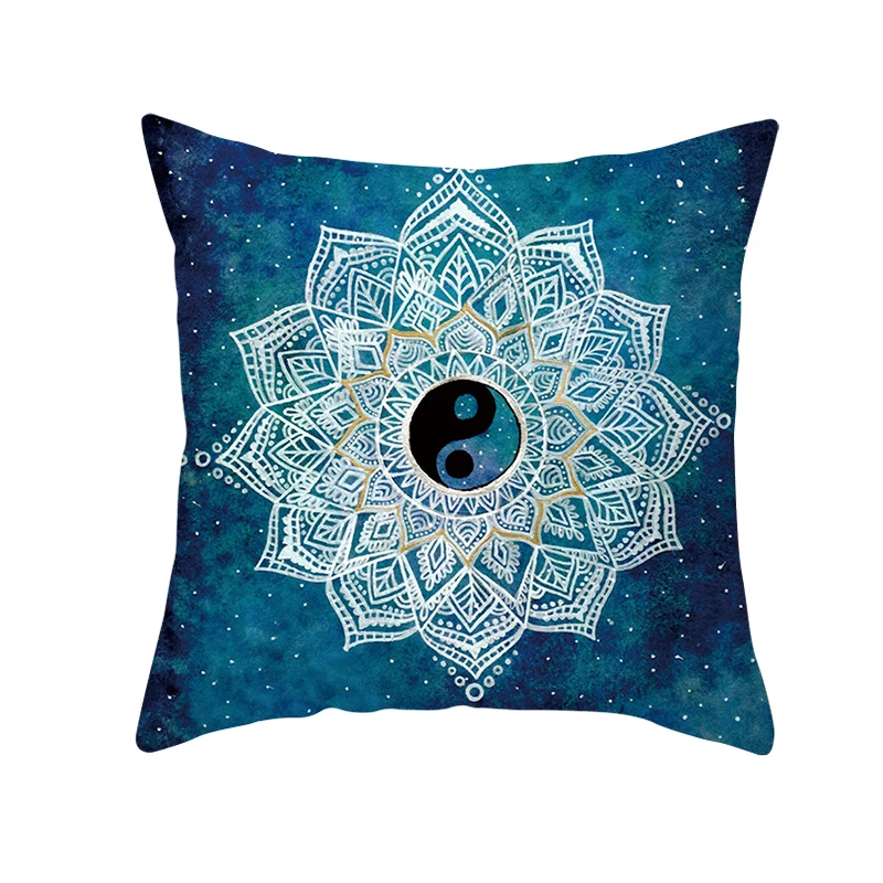 Наволочка для подушки с изображением мандалы, чехол для подушки с абстрактным рисунком, декоративный чехол для подушки для дивана 45x45 см, домашний декор - Цвет: TPR208-22