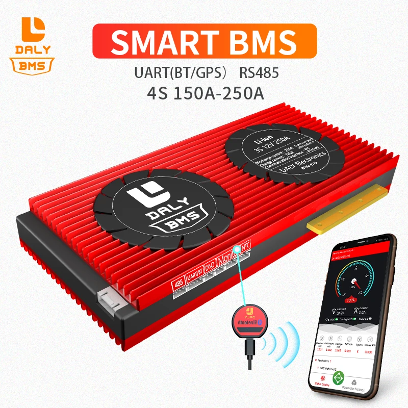 LiFePo4 12V BMS 4S 150A 200A 250A 18650 аккумулятор LFP PCM сбалансированная литиевая солнечная