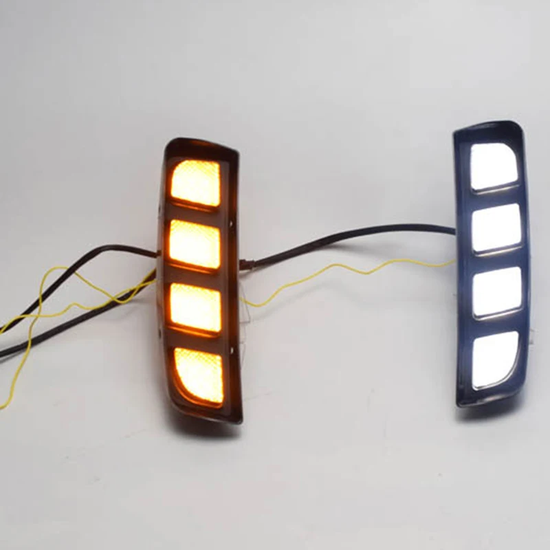 

Led Daytime Running Lights Yellow Turn Signal Lamp ABS Waterproof for Honda Civic Type R 2018 2019